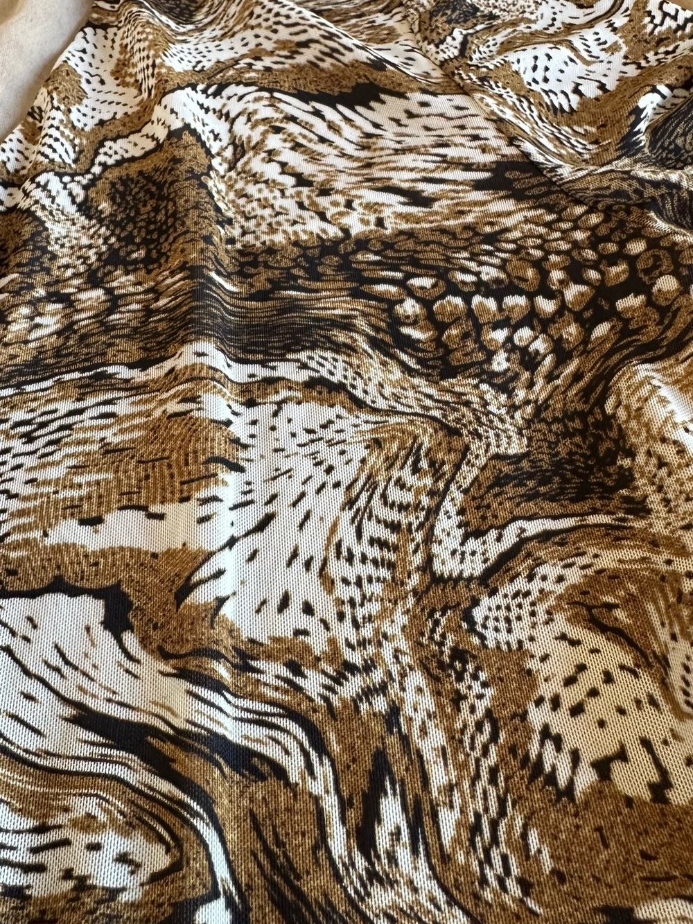 GANNI Tigers Eye Mesh Brown Maxi Dress Wrap Size EU 38 US Medium Or 8/10 Animal - Picture 9 of 11